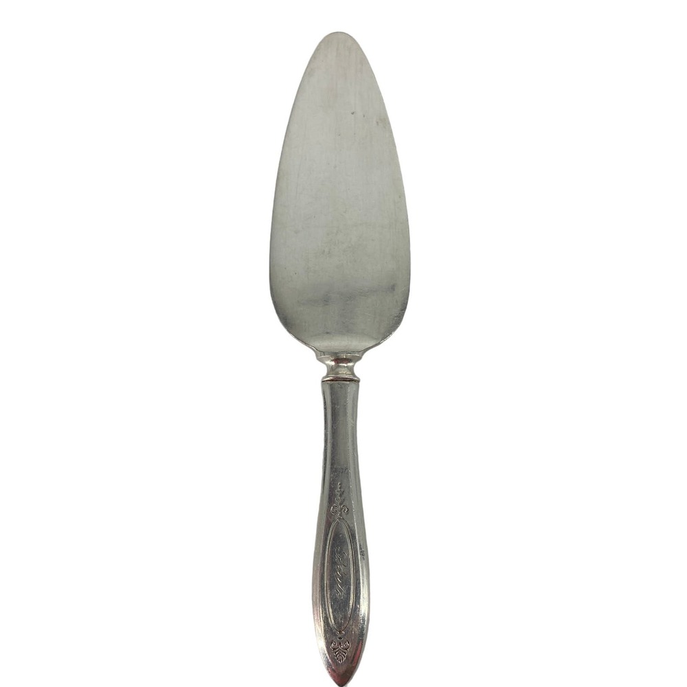ADAM Oneida Community Plate silverplate Monogramed Serving Pie Cake Knife